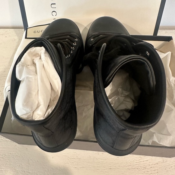 NIB GUCCI Monogram High TopSneakers Black - Picture 8 of 11